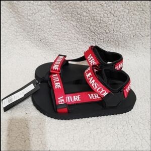 Versace Jeans Couture Sporty Logo-Strap Sandals